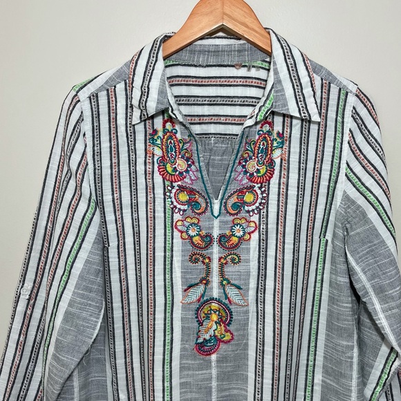 Soft Surroundings Aruba Embroidered Tunic Top - Picture 2 of 8